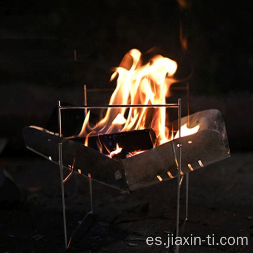 Red de titanio de placa de horquilla de barbacoa súper ligera para exteriores